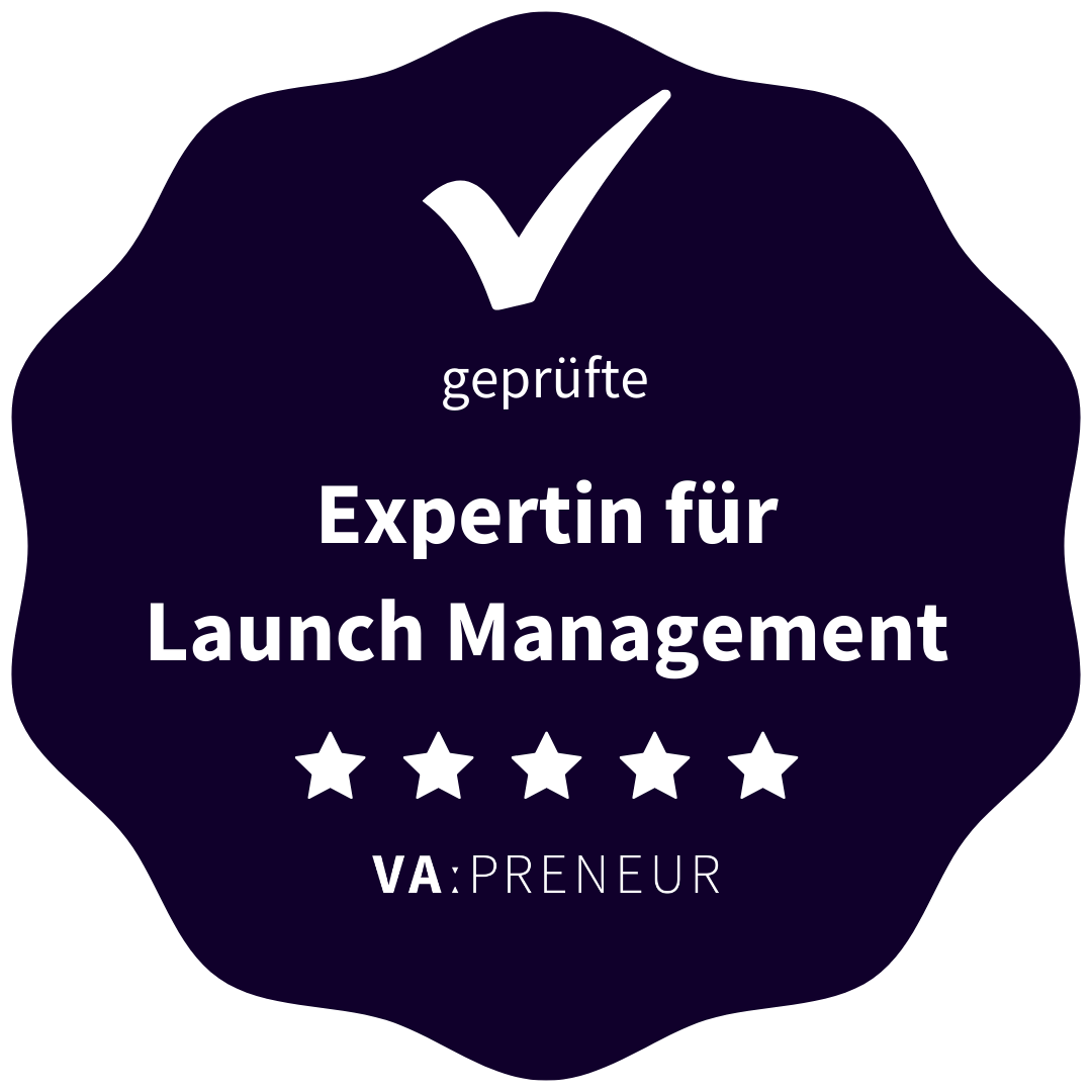 Expertin für Launchmanagment - Siegel